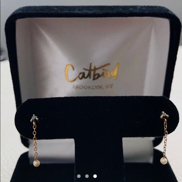 ISO!! Catbird black diamond dewdrop earrings - Picture 2 of 2